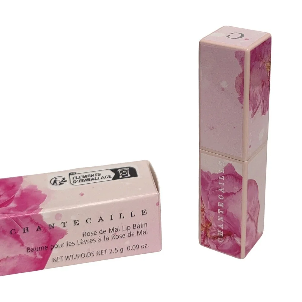Chantecaille Rose de Mai Lip Balm 2.5g 0.09oz Pink Floral Case Made in Italy